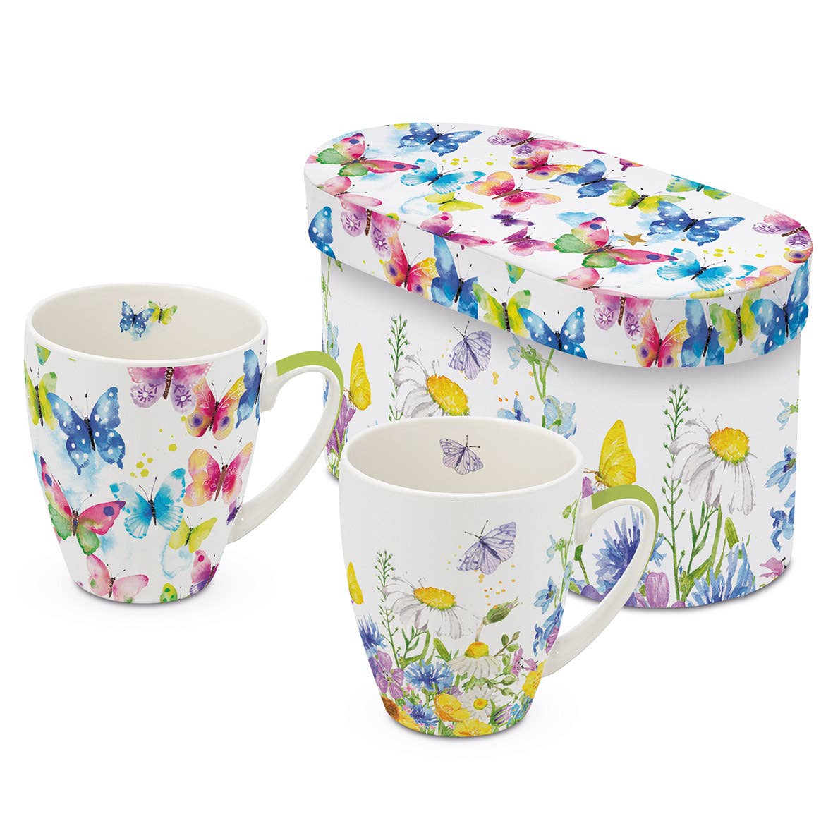 ppd Paperproducts Design GmbH - Wholesale Coffee Mug - Schmetterling & Blumen 2 Tassen-Set0