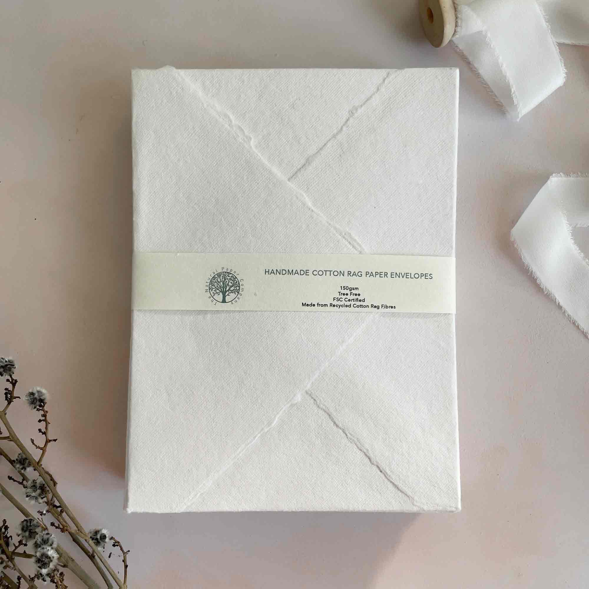 The Natural Paper Company – wholesale Stationery/notecard set – Whisper White Handmade Cotton Rag Paper, Card and Envelopes8
