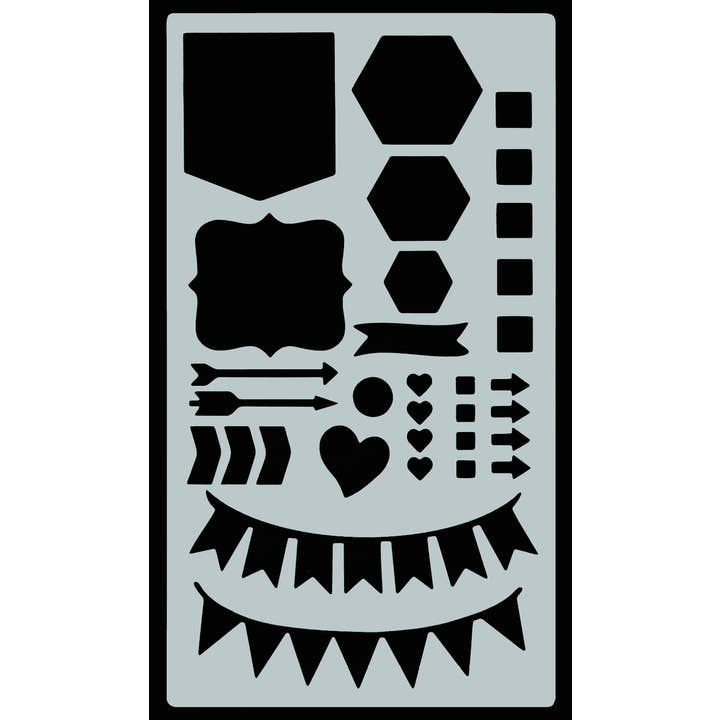 Peter Pauper Press - Wholesale Stencil/Craft Die - Essentials Dotted Journal Stencil Set12