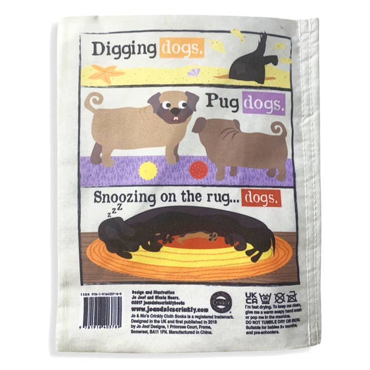 Jo & Nic's Crinkly Cloth Books - Wholesale Preschool Book (3-5) - Nursery Times Crinkly Newspaper - Just Dogs3