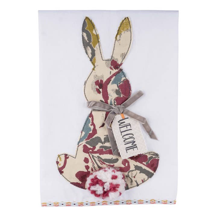 Welcome Bunny Tea Towel - Easter Decor for wholesale by Glory Haus