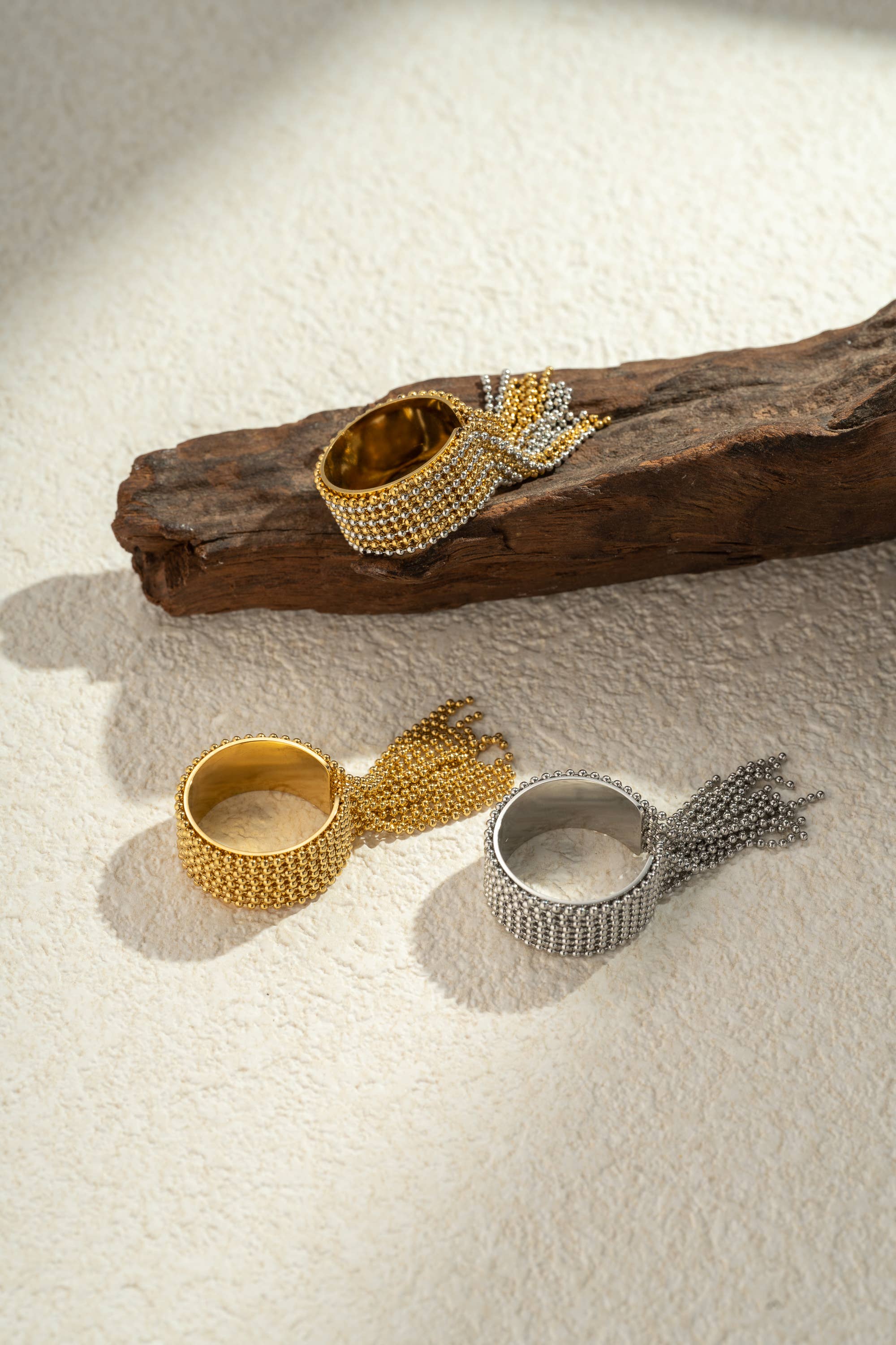 COSMOS - Wholesale Chain Ring - Bohemian Chic Chain Stainless Steel Adjustable Ring7