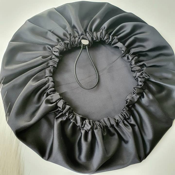 Cuffia da Notte/Cura in Raso nero per la vendita all'ingrosso da parte di MlleChouChou