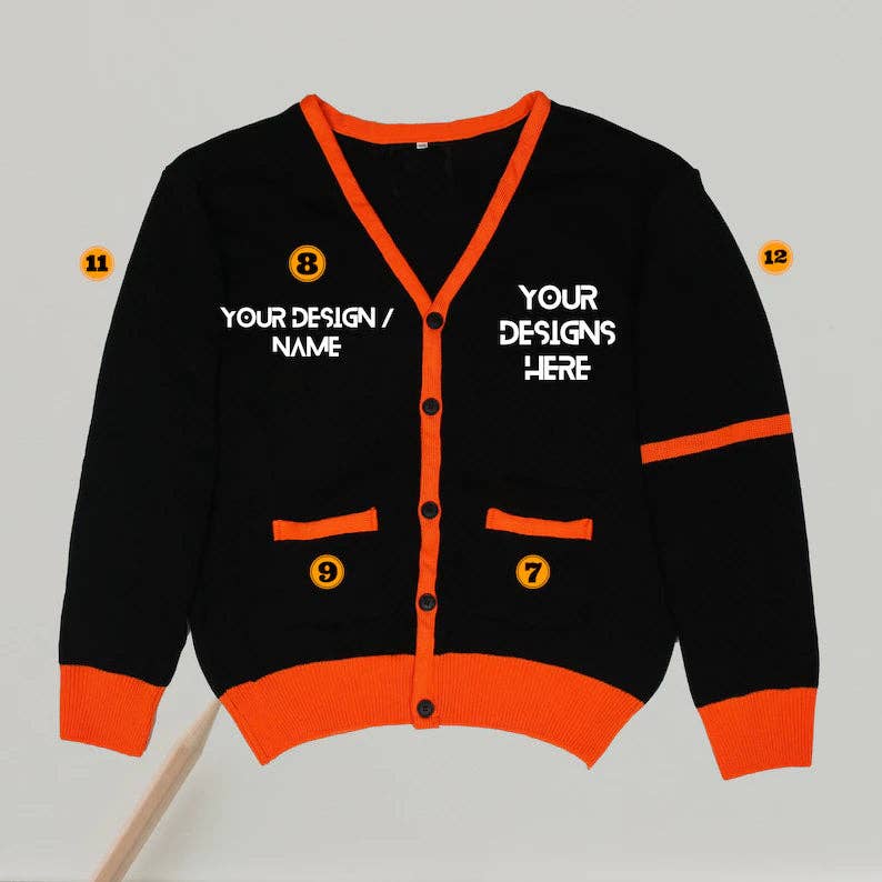 Eastworth Industries - Wholesale Varsity/Baseball Jacket - Men's - Personalized Unisex Knitted Cardigan School College Embroide1