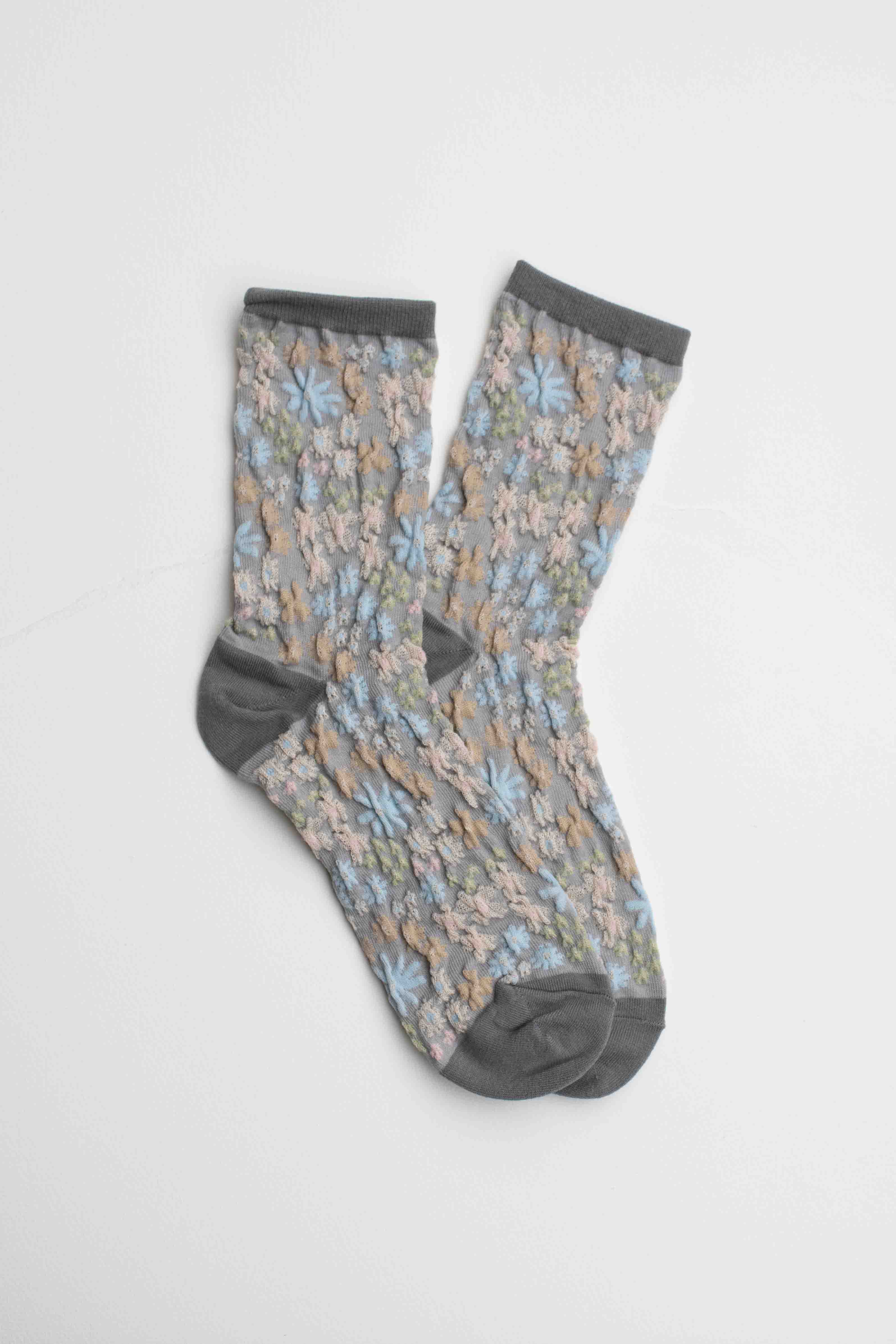Tiepology - Wholesale Socks - Women's - Meadow Blossom Crew Socks2