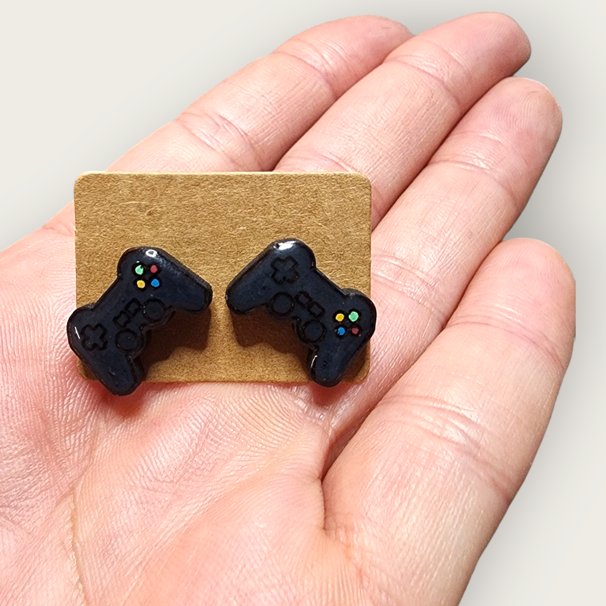 Olive Branch Laserworks - Wholesale Stud/Post Earrings - Playstation Controller Stud Earrings1