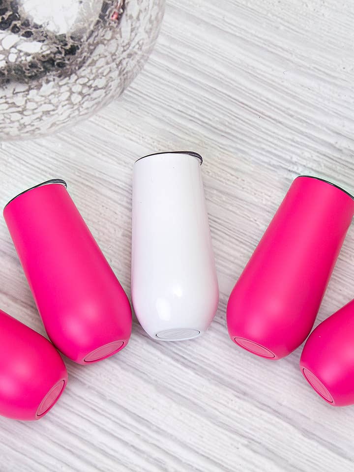 Champagne Tumbler Cups –6 oz Stainless Steel –Wholesale Bulk for wholesale by Sisters G Kids