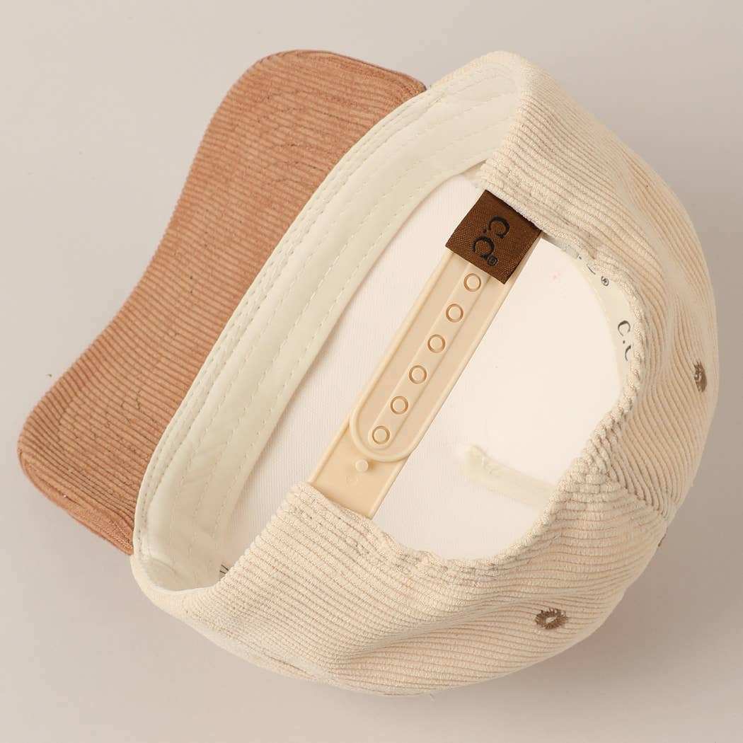 Fashion City – Boné de beisebol - Unissexo por atacado – Boné de veludo cotelê bicolor de texto divertido Felry Christmas3