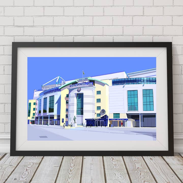 Stamford Bridge, Chelsea Football Stadium Art Print for wholesale by Tomartacus