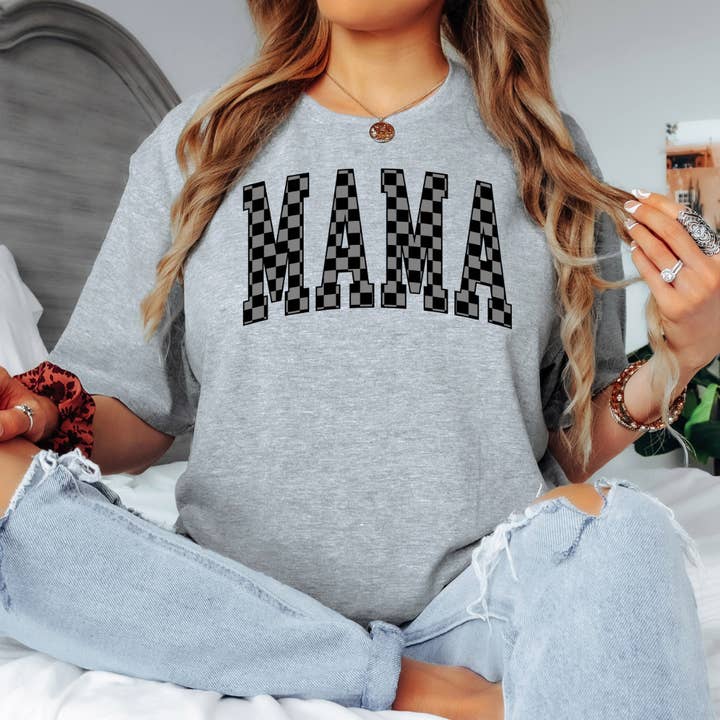 Mama Checkered Shirt for wholesale by Timeless Tees Shop