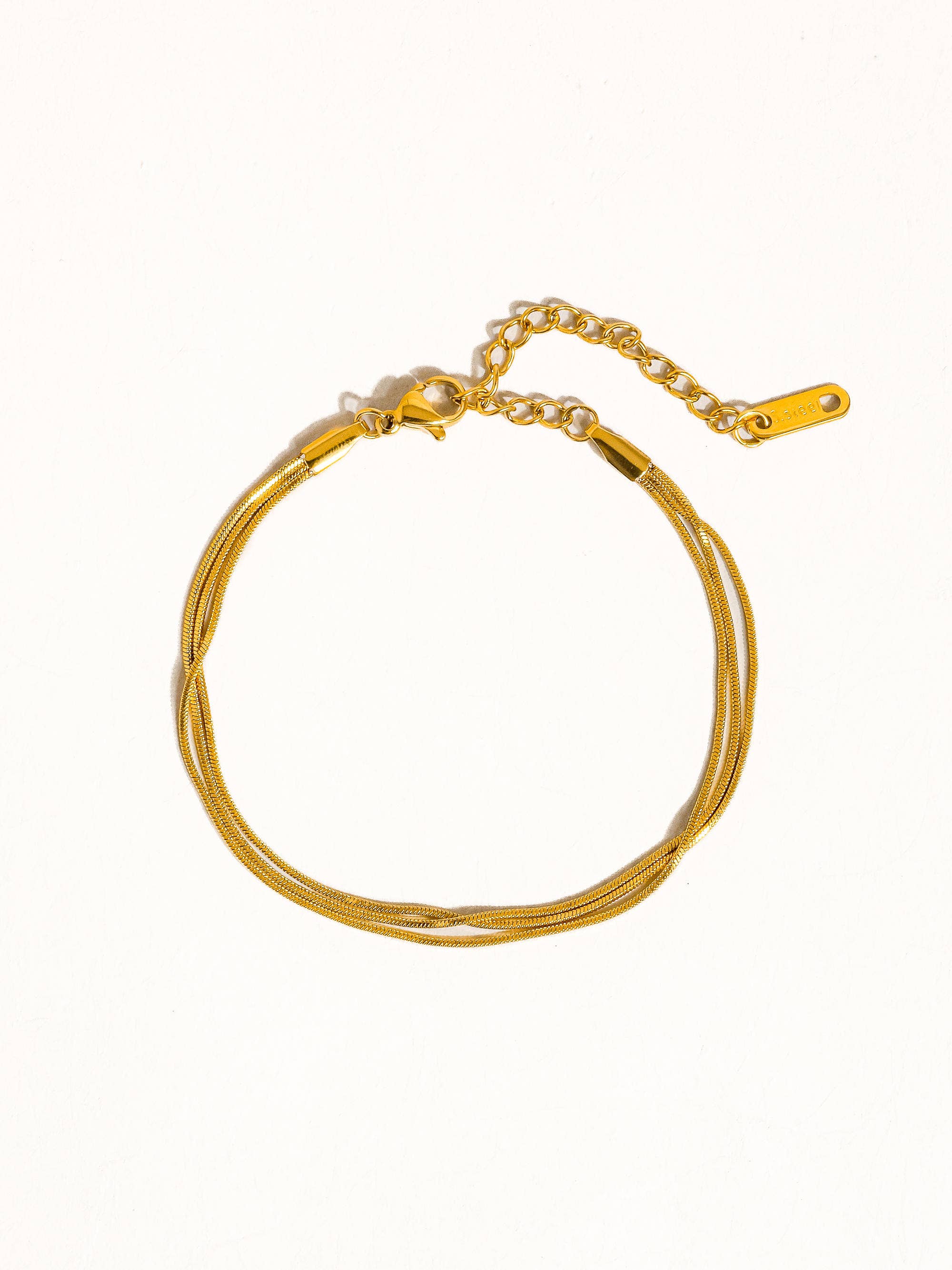Germaine 18K Gold Non-Tarnish Classic Thin Chain Bracelet for wholesale on Faire3