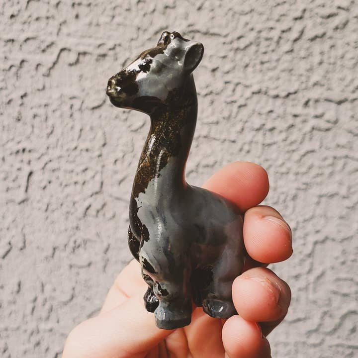 Picture Jasper Carved Stone Giraffe Figure for wholesale by Copper Bug Jewelry