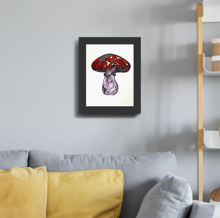 Wild & Wright - Wholesale Art Print - Fun Mushroom Art Print1
