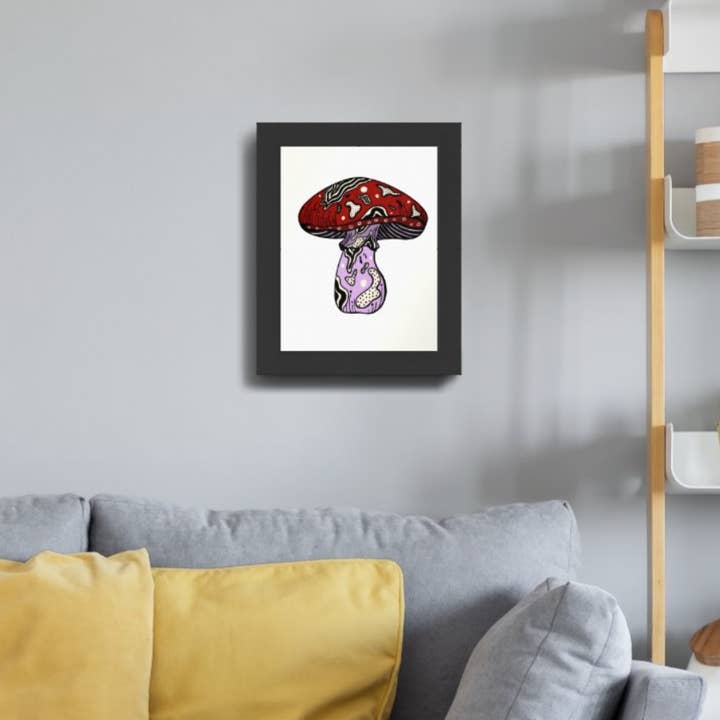 Wild & Wright - Wholesale Art Print - Fun Mushroom Art Print1