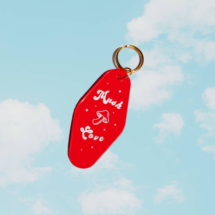 Party Mountain Paper co. - Wholesale Keychain - Unisex - Mush Love Motel Tag Keychain | Last Chance