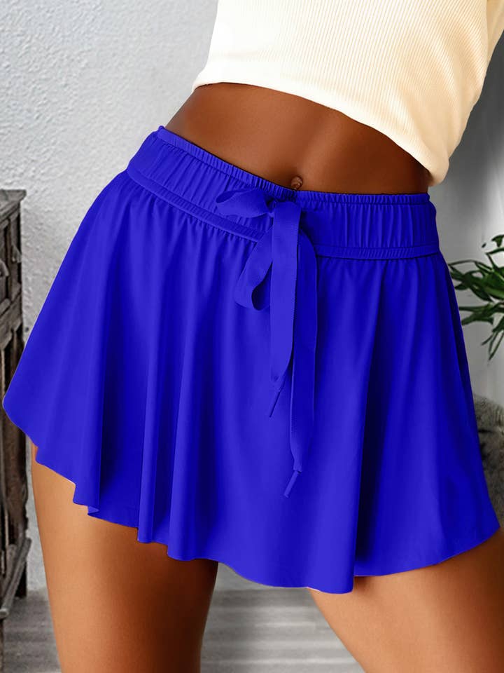 Jupes-short de tennis à taille haute avec cordon de serrage et doublure | 7 couleurs pour la vente par 1 the Woman