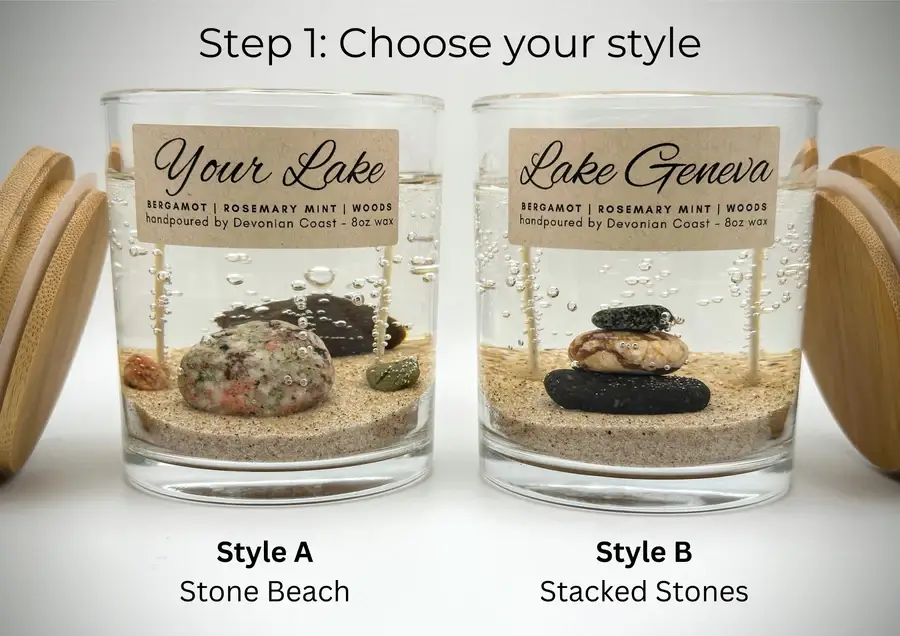 Devonian Coast - Wholesale Novelty Candle - Customizable Lake Candle – Large 8oz Wax1