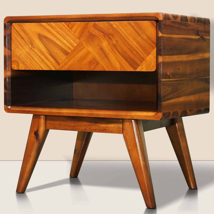 Rorns Laden Nightstand with Drawer - Stylish and Functional Bedroom Storage for wholesale by Megsu