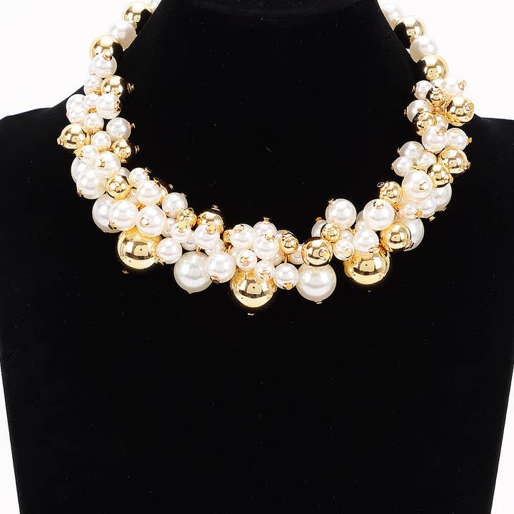 Multi CCB and Pearl Necklace for wholesale by 3AM BY H&D ACCESSORIES