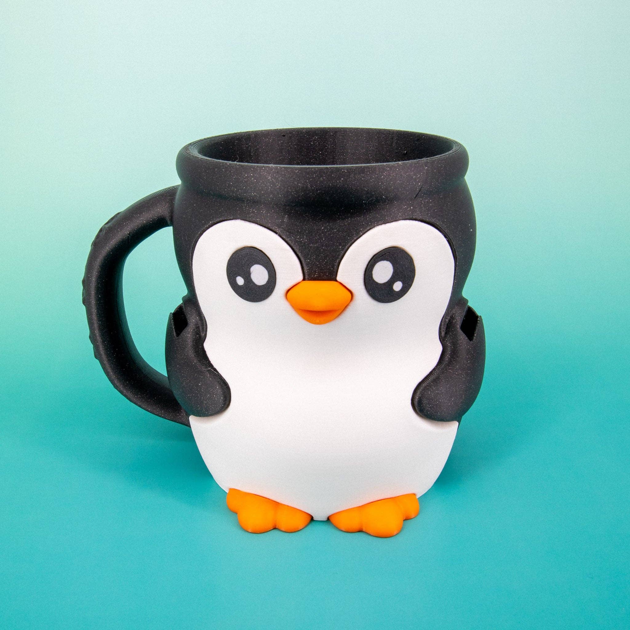 Super Fantastic - Wholesale Drink Huggers & Koozies - Pebbles the Penguin Ice Cream Pint Cozy1