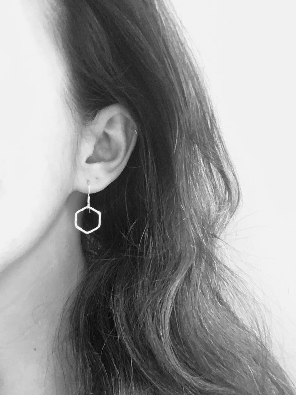 Verve Jewellery - Wholesale Dangle Earrings - Sterling silver hexagon earrings1