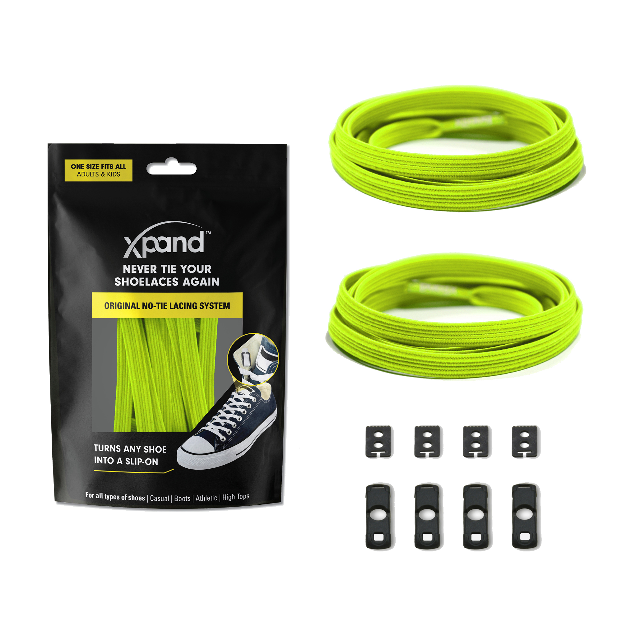 Xpand Laces – Engroshandel Snørebånd - Unisex – Elastiske flade snørebånd uden knude | Ingen flere knuder | Én størrelse18