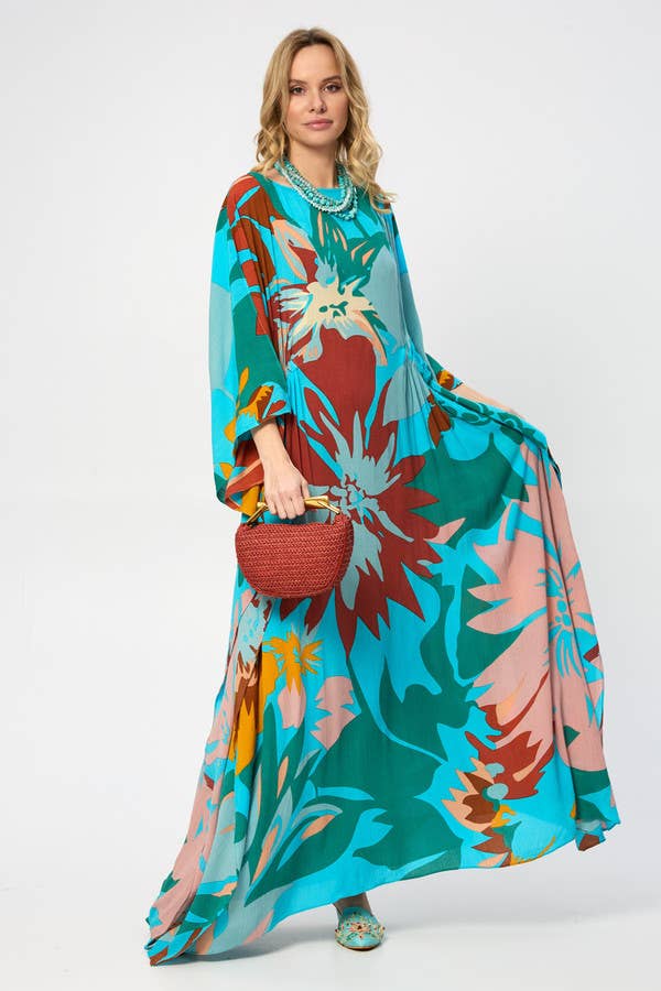 SAACHI - Wholesale Kaftan - Women's - Polychromatic Flowery Kaftan16