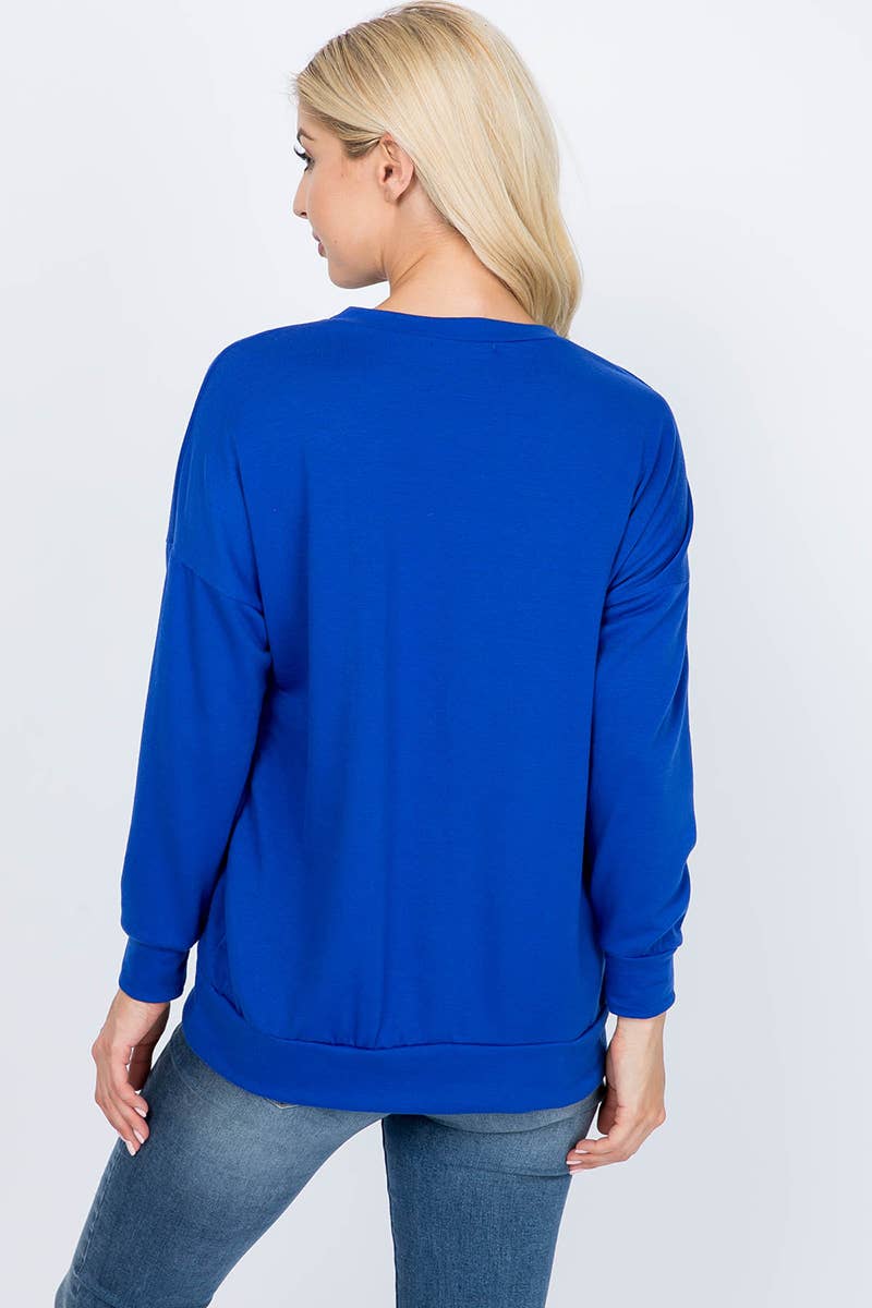 You & Me – wholesale Sweatshirt - Dam – PPT2063-LÅNGÄRMAD FRANSK FROTTÉ TOPP MED KÄNGURUFICKA23