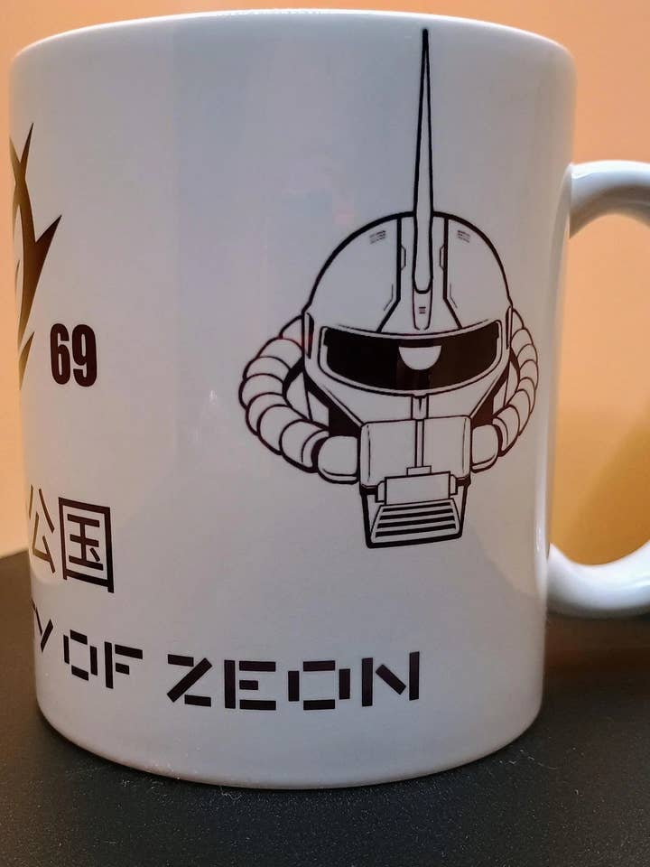 Gundam Zaku Coffee Mug 11oz - Anime Mecha Fan Gift for wholesale by American Taina Crafts