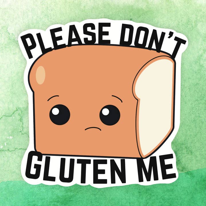 Don’t gluten me sticker for wholesale by Blonde owl designs