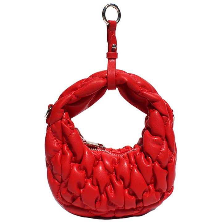 anbfashion - Wholesale Keychain - Unisex - QUILTED CUSHION DESIGN ZIPPER COIN PURSE BAG CHARM 694