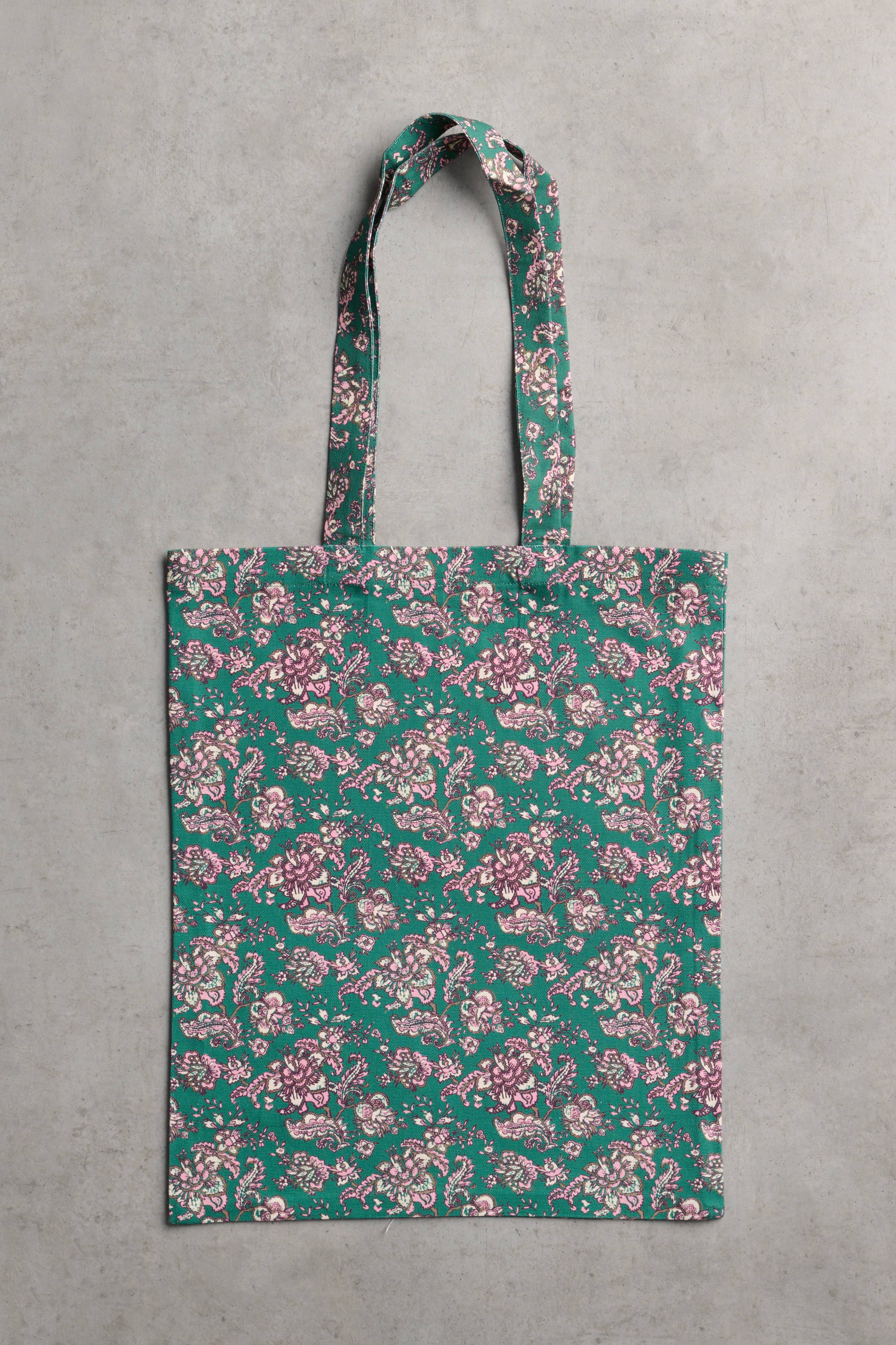 Maison d'Hermine - Design in Every Thread - Wholesale Tote Bag - Unisex - Tote Bag 100% Cotton - Surya - Green - 14" x 17"3