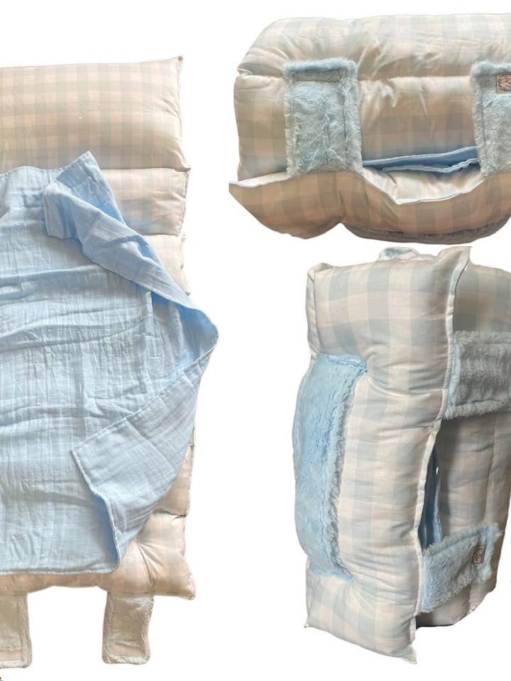 Karomuster in Blau und Weiß für den Großhandel von Razzle Baby