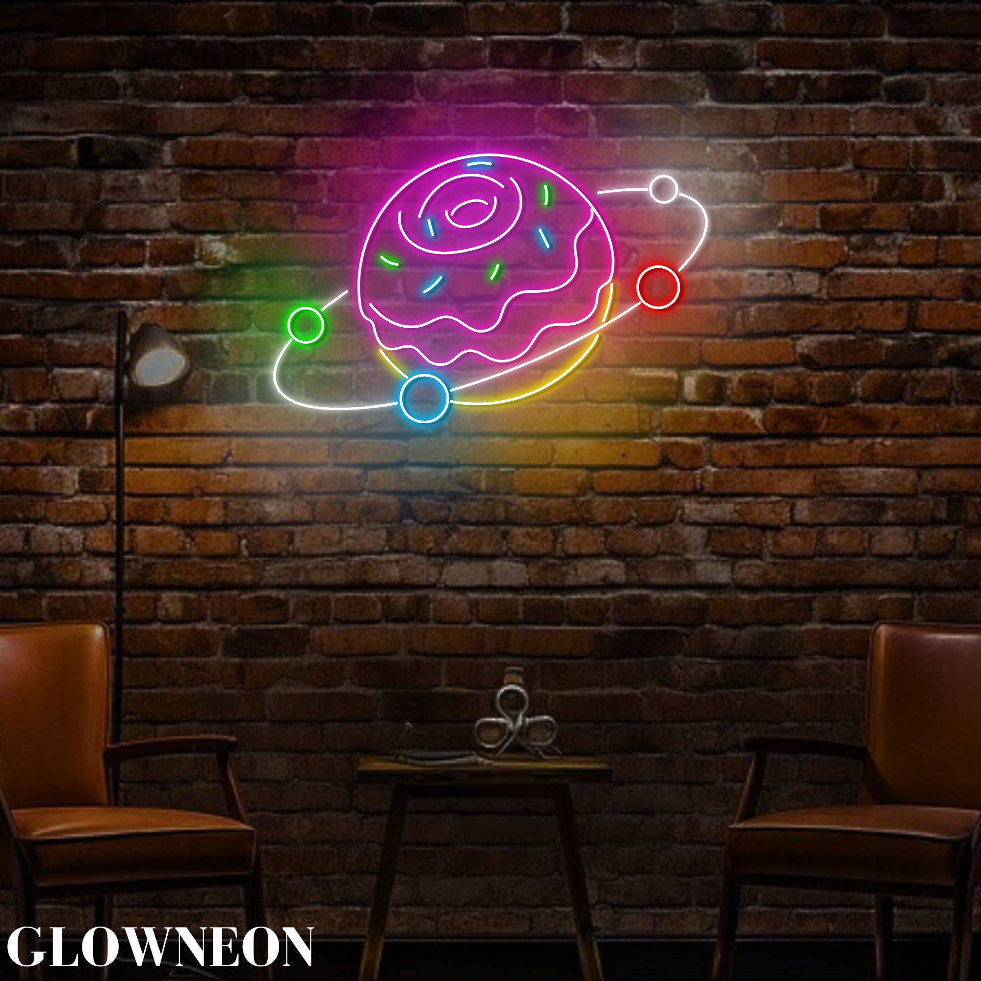 Glow Neon - Wholesale Neon Sign - Donut Planet Wall Led Light, Donut Cake Shop Neon Decoration2