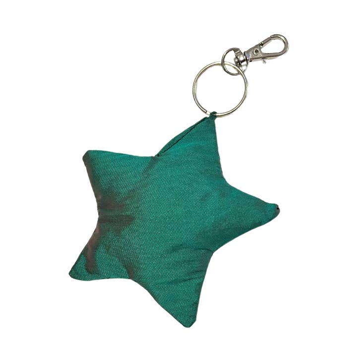 Dark Green Star Bag Charm for wholesale by Trash Bandit NYC