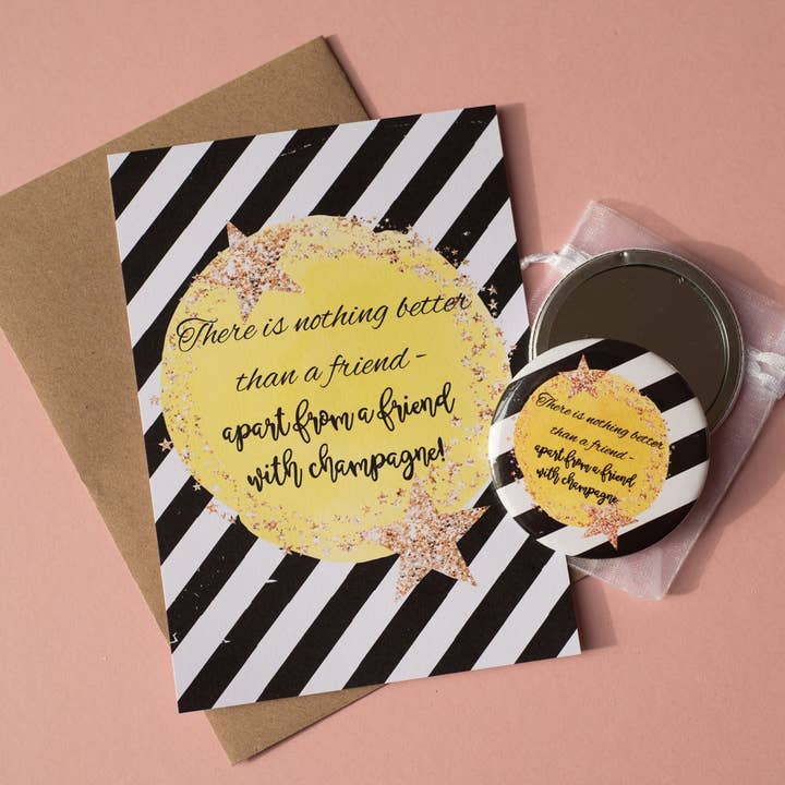 Dios Designs - Wholesale Postcard - A6 Postcard Print - Yellow Star Alcohol5