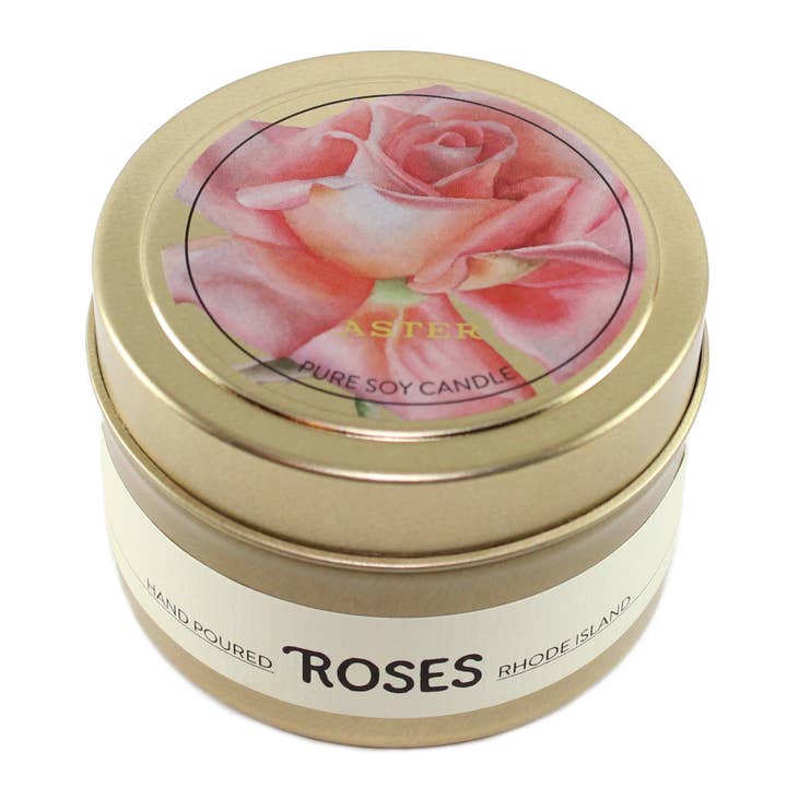 Aster Candle - Wholesale Travel Candles - Roses Candle - 4oz3