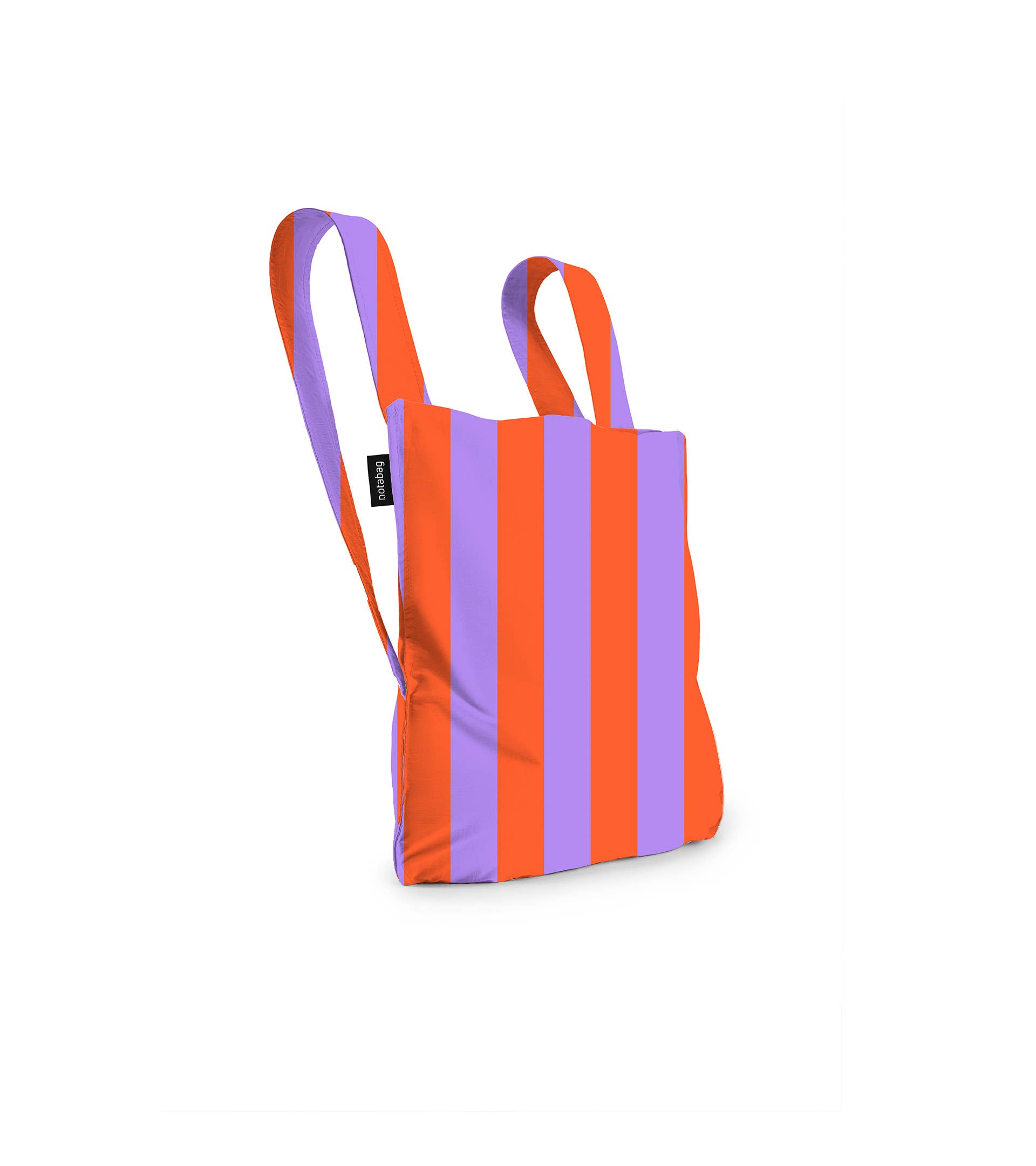 Notabag - Vente Tote bag – unisexe - Notabag - Rayures rouge/violet, printemps-été2