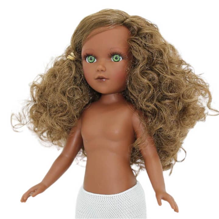 Muñeca de colección y artesanÃa - Wholesale Doll - Kids - Mari's mulata doll 35 cm. 100% nude but curly brown