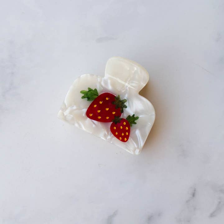 Eco Strawberry Farm Handmade Hair Claw Clip for wholesale on Faire9