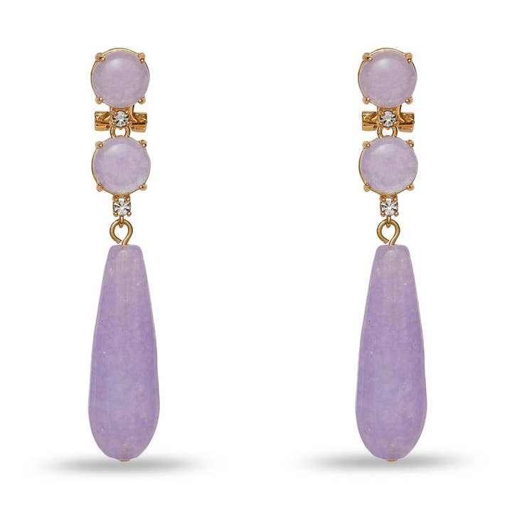 BOUCLES D'OREILLES LINÉAIRES LILAC DIANA pour la vente par Lele Sadoughi