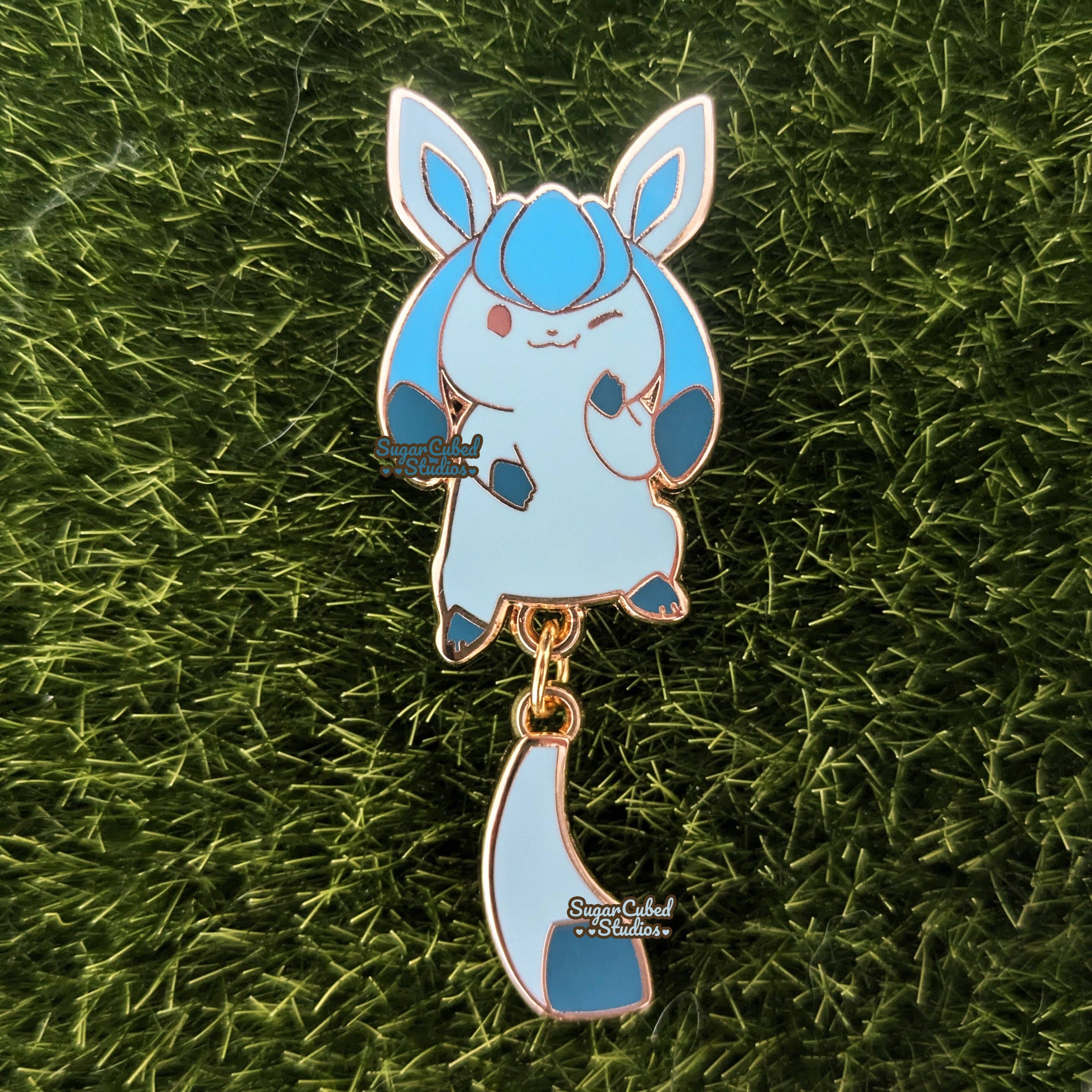Sugar Cubed Studios - Wholesale Lapel Pin/Button - Eeveelution Dangle Tail Enamel Pins9