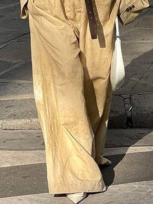 FurDecoration - Wholesale Top & Pant Set (NOT Loungewear) - Women's - Collarless Button-Up Long Sleeve Jumpsuit Set6