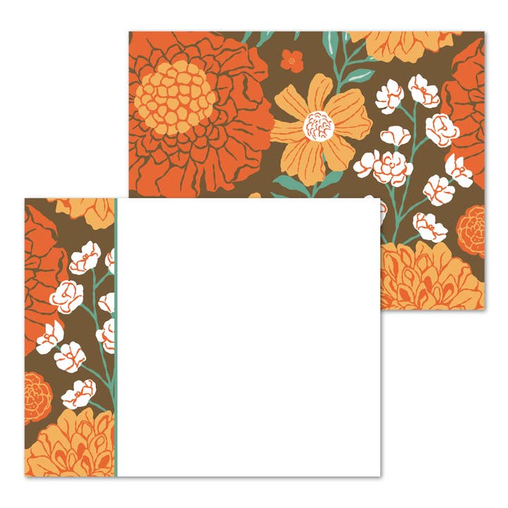 October Blooms Panel Note Cards A2 for wholesale by UncommonWares