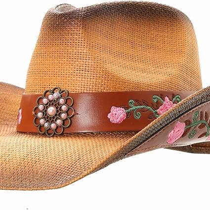 grinderPUNCH Western Outback Cowboy Hat Men's Women's Style Classic Straw Western Cowgirl Hat for wholesale by grinderPUNCH