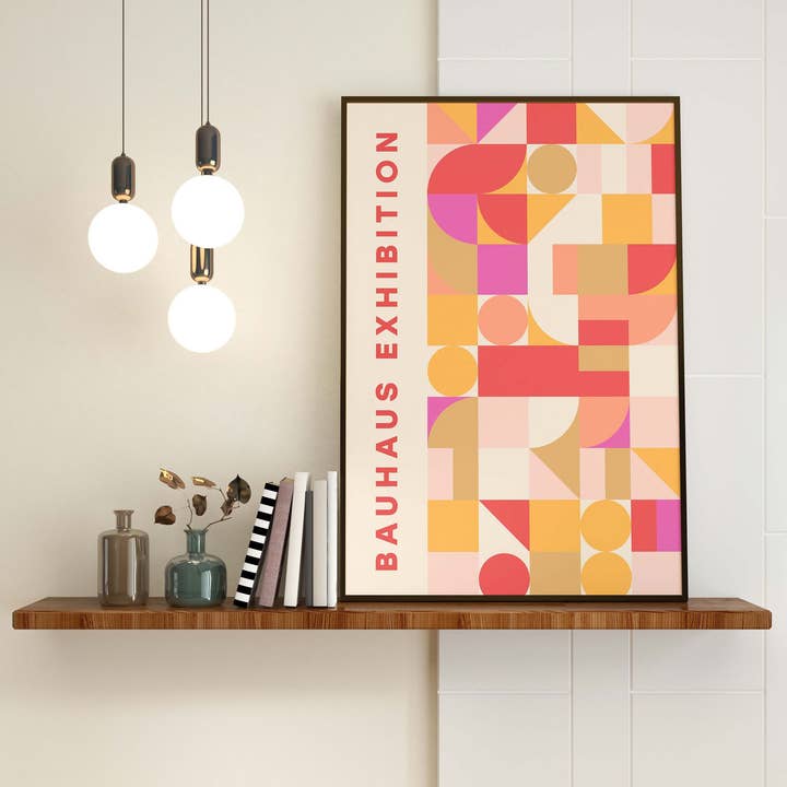 Newpencilbox Art – Engroshandel Gallerivæg – Bauhaus-udstilling Retro abstrakt geometrisk kunstsæt