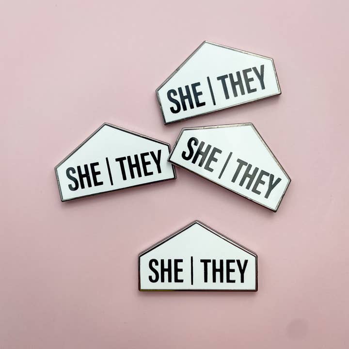 Flags For Good - Wholesale Lapel Pin/Button - Pronoun + Flag Set Bulk Badges (Tops Only)