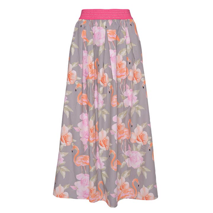 Jupe Bella-cs à imprimé flamants roses, coloris Ash pour la vente par cute stuff GmbH