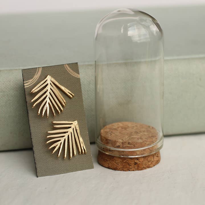 Silk Purse, Sow's Ear - Wholesale Stud/post earrings - Pine Needle Fir Branch Stud Earrings1