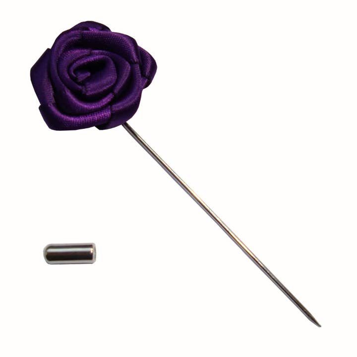 Purple Rose Jacket Lapel Pin for wholesale by Bassin And Brown